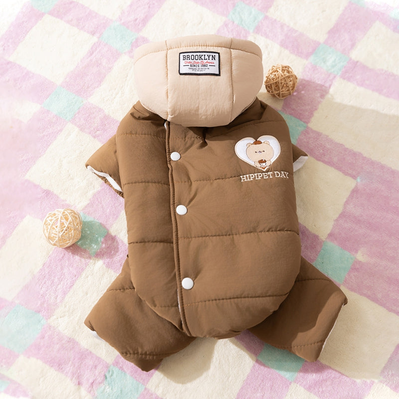 Piumino HIPIPET con Cappuccio Removibile per Cani - XS-XXL