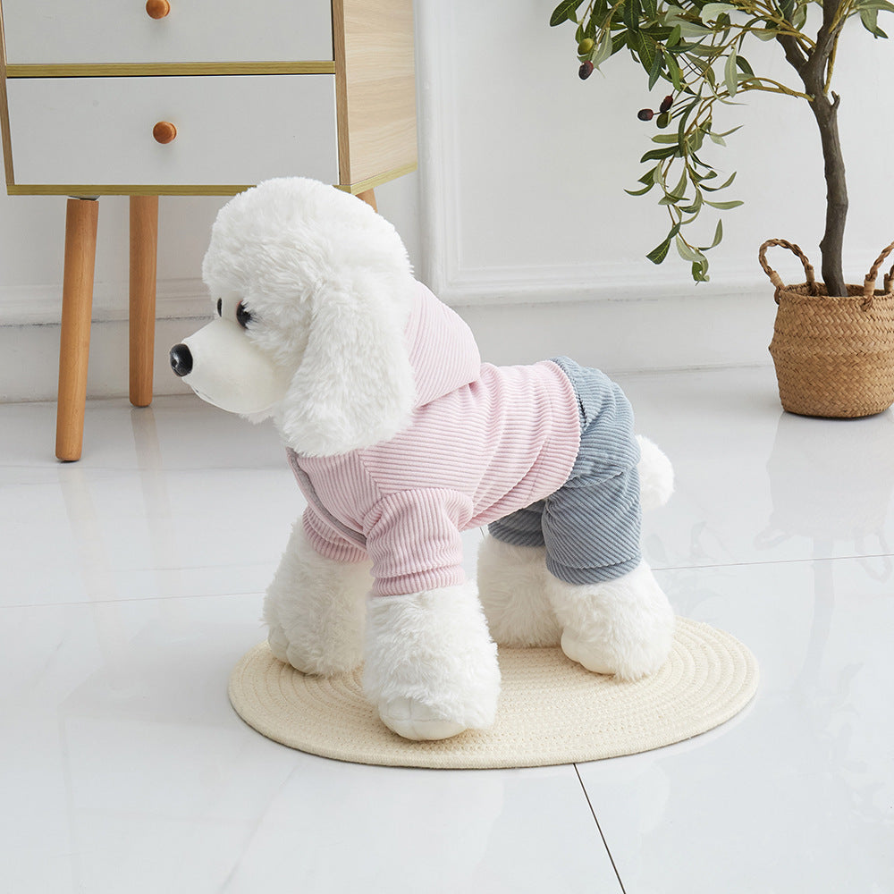 Coco Tweed Dog Coat - Corduroy 4 Legs Fleece