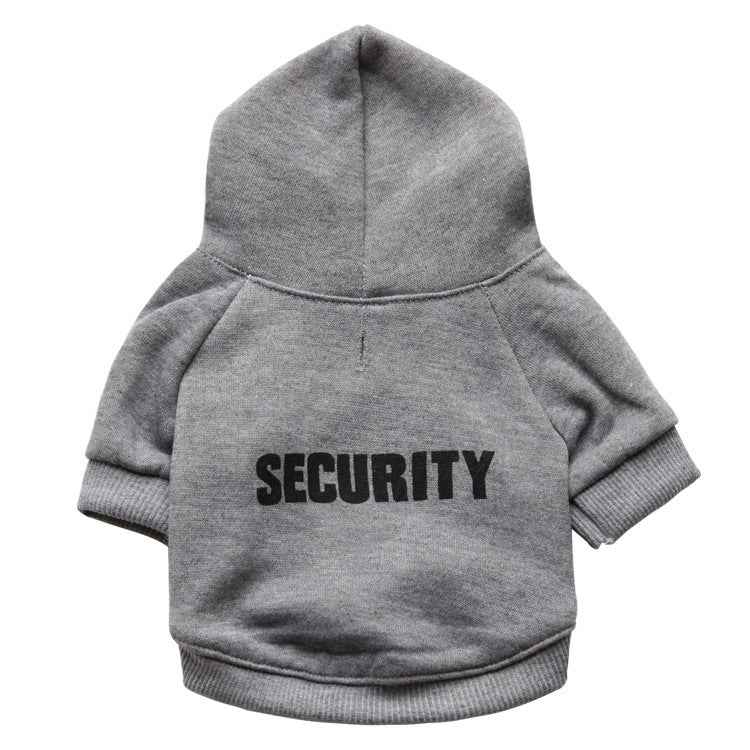 Sudadera con capucha para perros Security - Caliente y a la moda