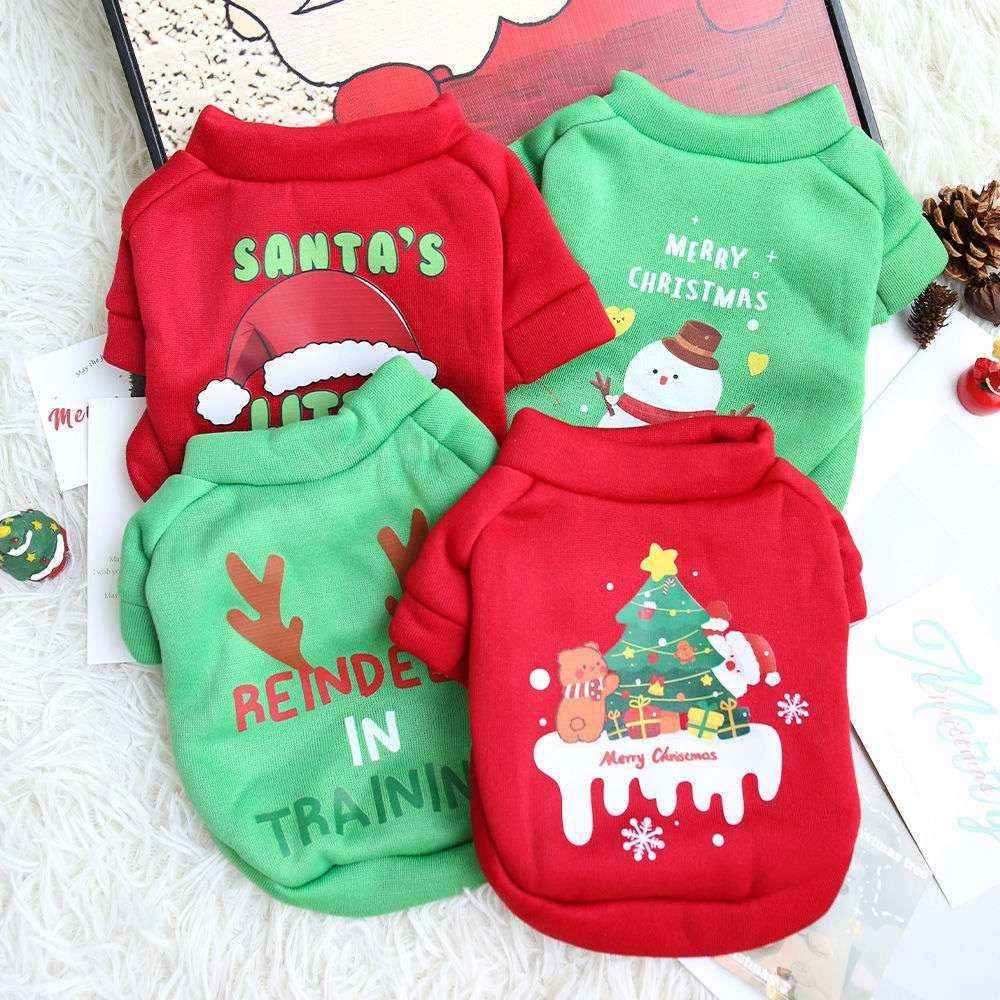 Felpa Natale per Cani | Maglia Calda con Stampa Festiva | Dogmoda