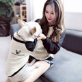 Maglia Coordinata Cane e Padrone "Geret" – Bianca con Maniche Colorate