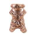 Shiny rose gold padded dog winter jacket with hood and elastic edges