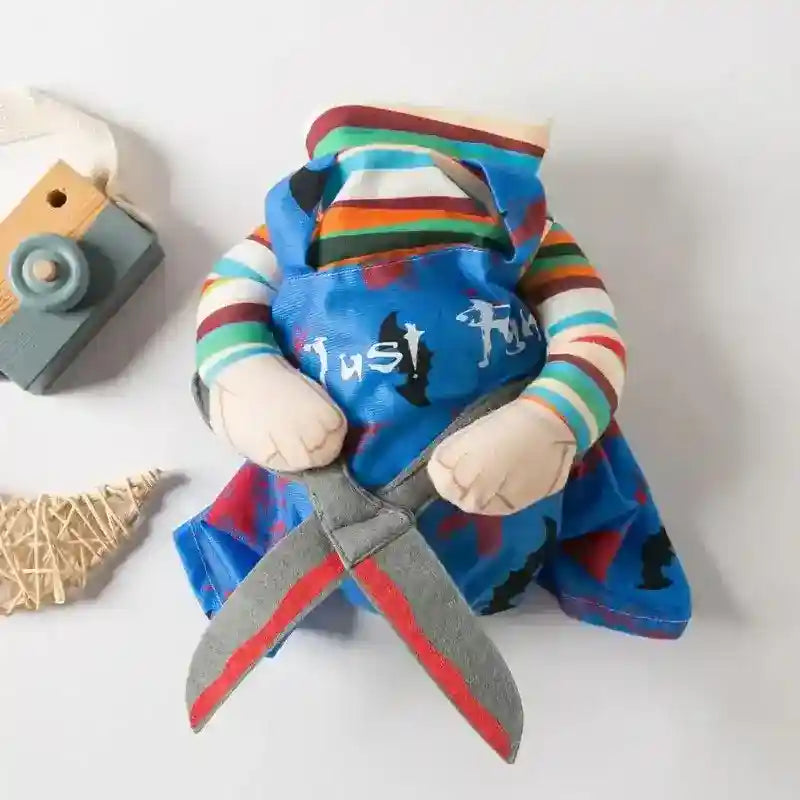 犬と猫用チャッキーコスチューム - ハロウィンの怖い衣装