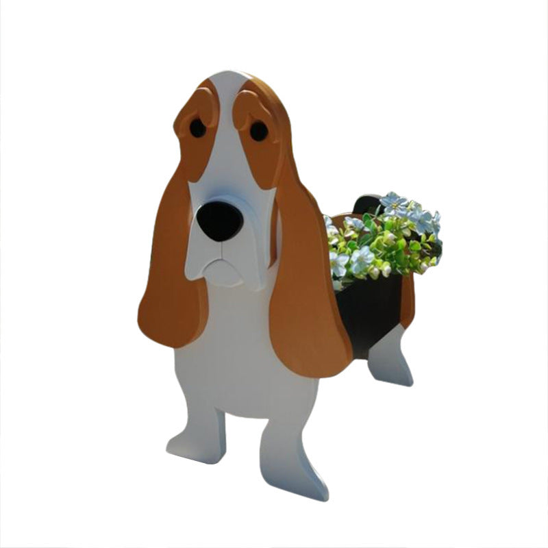 Fioriera Basset Hound per Giardino e Balcone