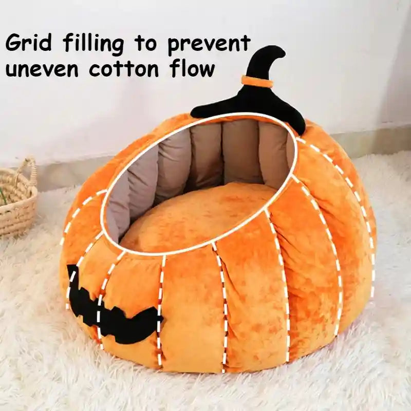 Cuccia Zucca Halloween per Gatti - Cuscino Sfoderabile by Dog Moda