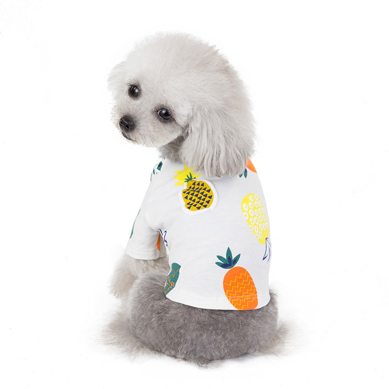 "Green Ananas" Colorful Dog T-Shirt