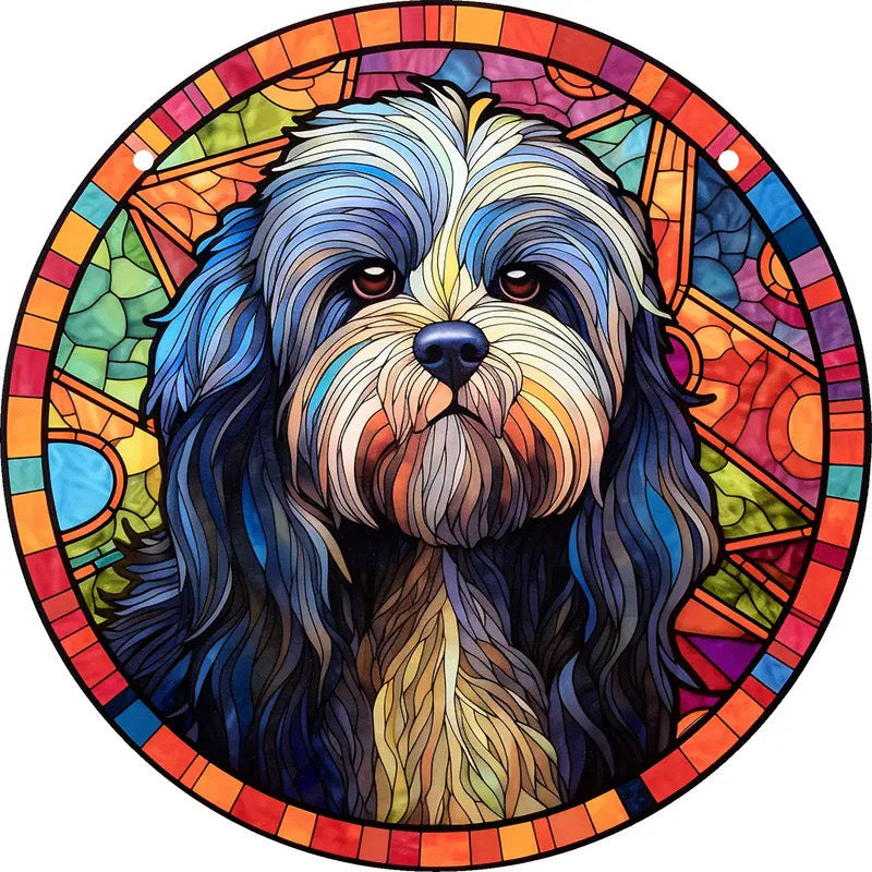 Pendaglio Cani Colorato con Catenella - Diverse Razze