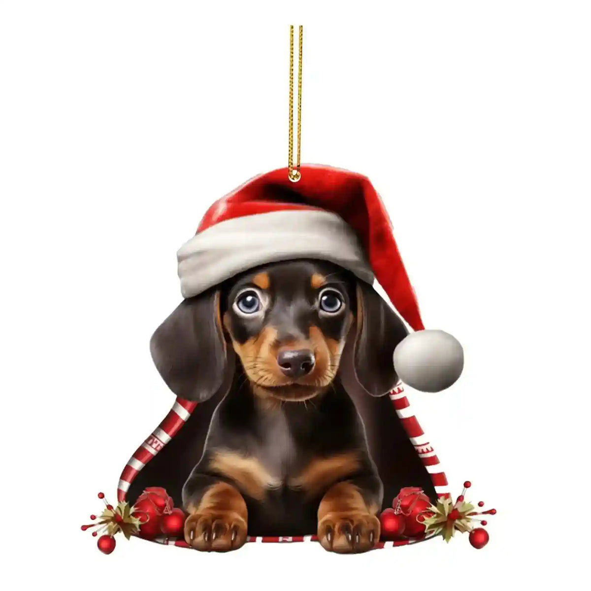 Pendaglio Natale Bassotto - Decorazione Albero Cane by Dog Moda