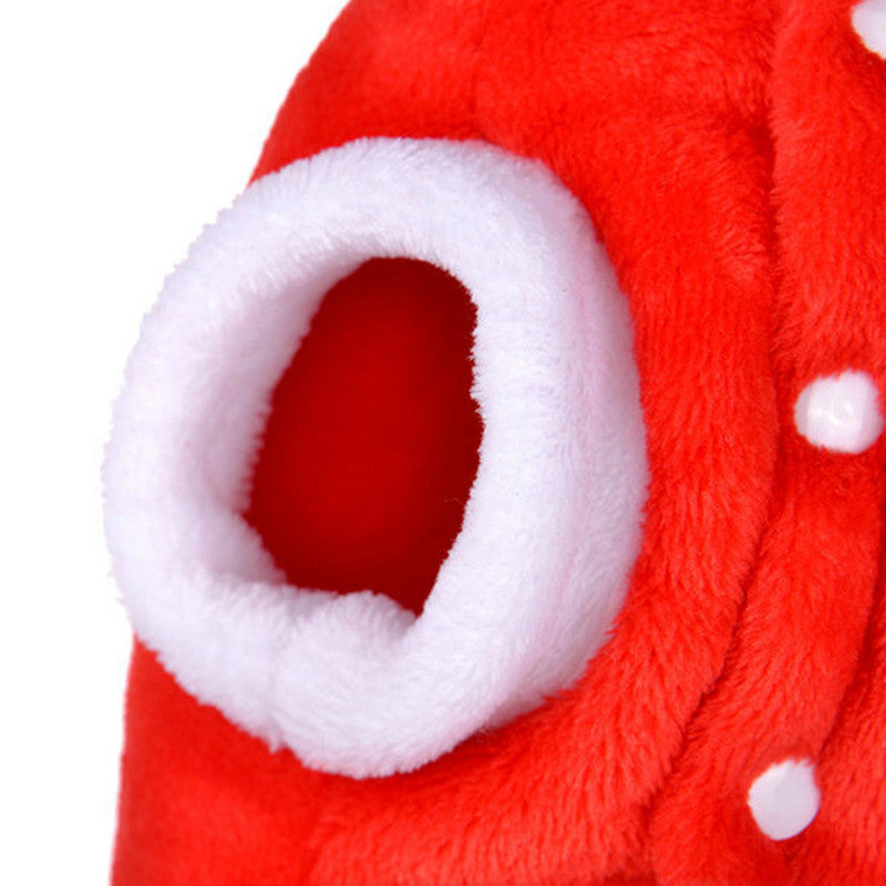 Cappottino di Natale per Barboncino con Cappuccio e Corna di Renna