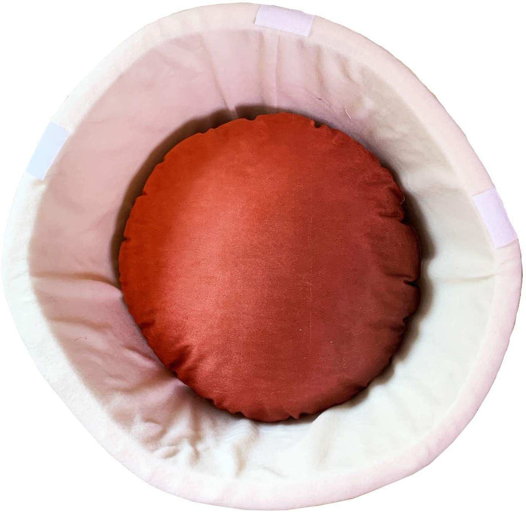 Cama cesta para gatos "Budín de chocolate" – Suave, acogedora y con cojín removible