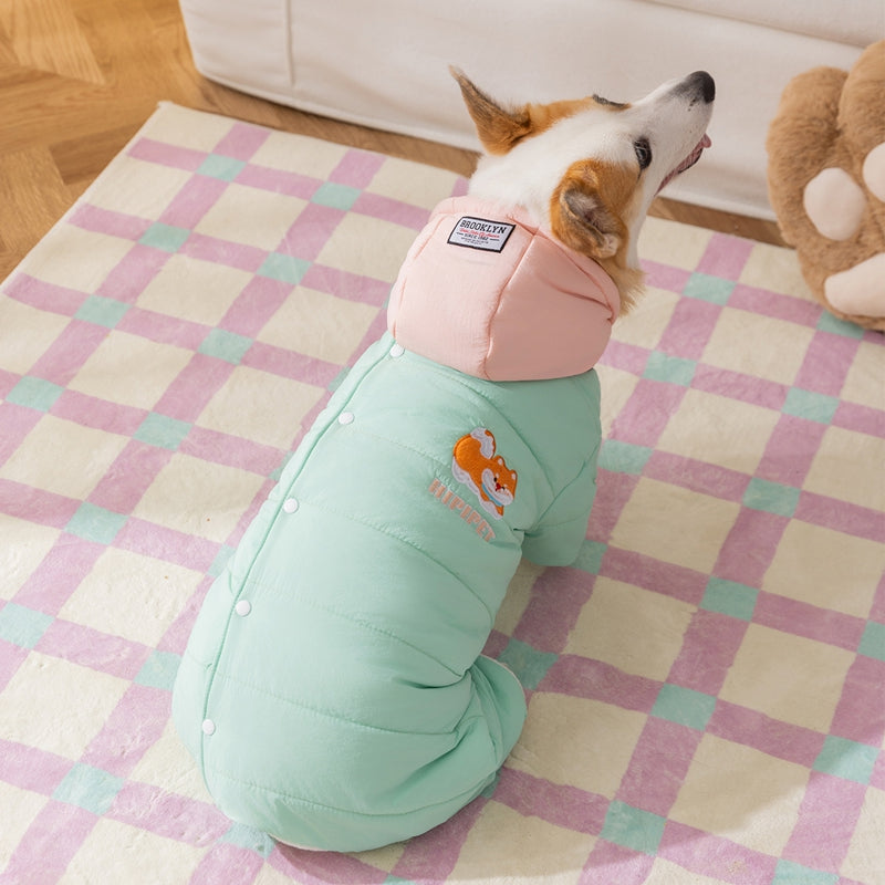 Piumino HIPIPET con Cappuccio Removibile per Cani - XS-XXL