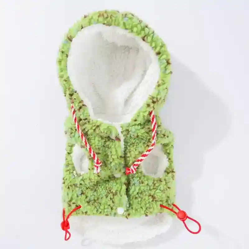 Cappotto Pile Cani con Pupazzo di Neve - Cappuccio Invernale by Dog Moda