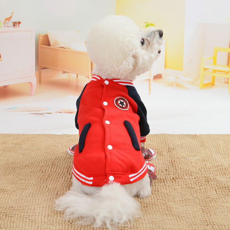Dog Sweatshirt "Baseball Uniform" - Elegance and Comfort for Winter