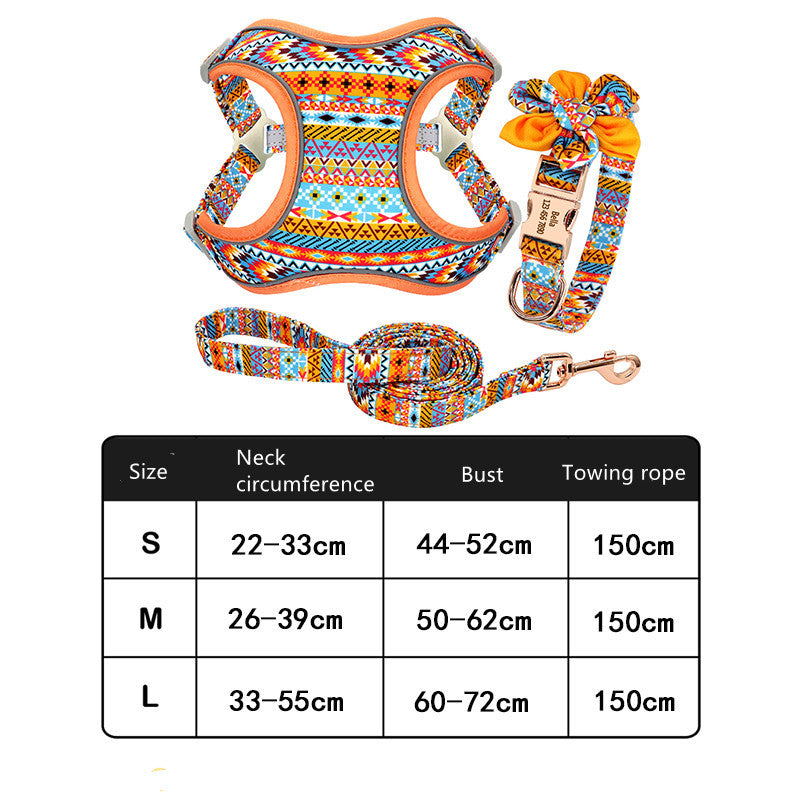 Complete Set of Leash, Collar and Harness "Cuba"