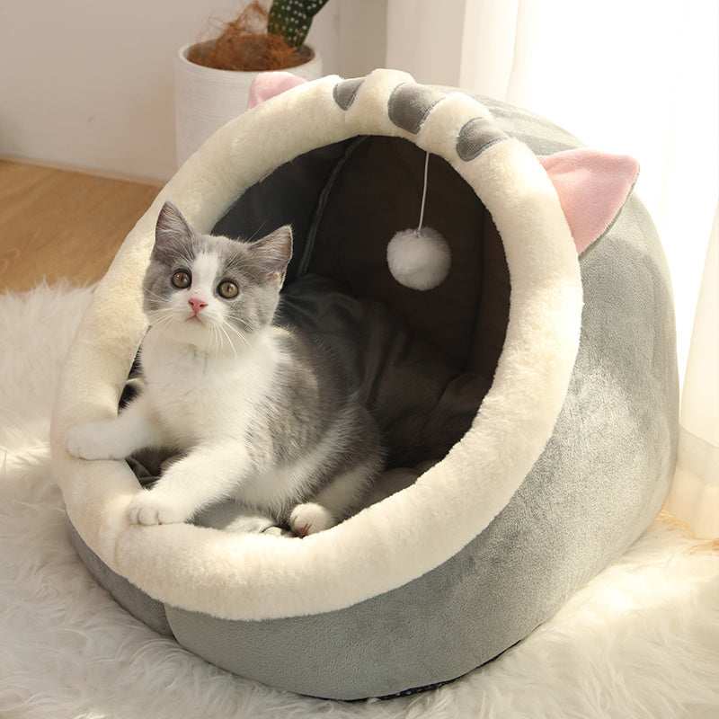PetNest - Casetta Semichiusa per Cani e Gatti in Morbido Tessuto - Dog Moda