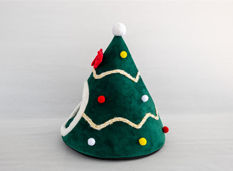 Cuccia per cani di piccola taglia e gatti a forma di albero di Natale