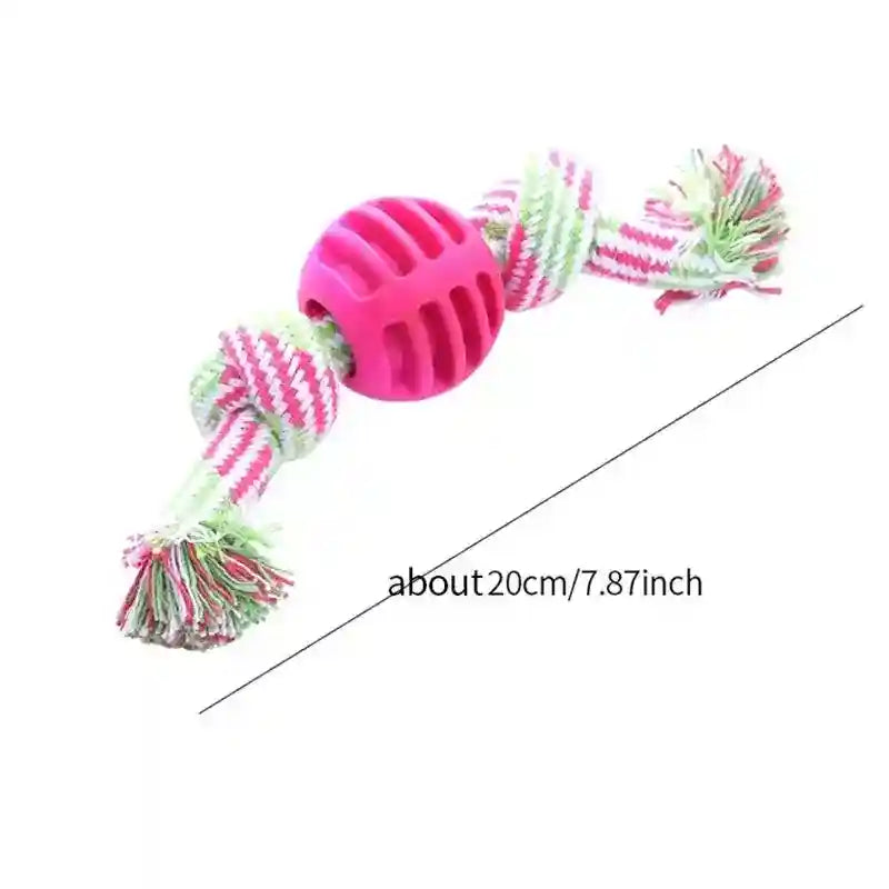 Corda con Pallina Cani - Gioco Masticazione Resistente by Dog Moda
