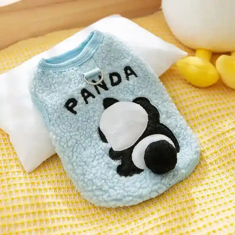 Chaleco de fieltro para perros y gatos - Panda Dinosaurio Tigre Caliente