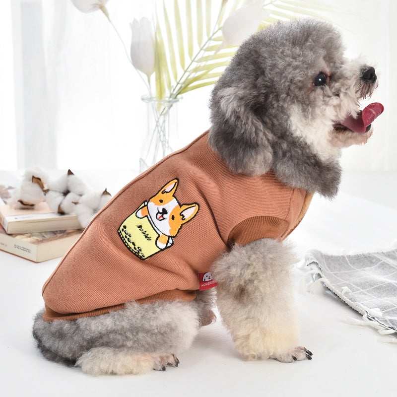 Padded Fleece Dog Sweater - "Bubble" Model 