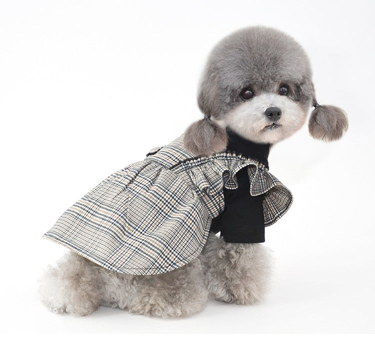 Poodle Dress "Artemide" with Elastic Shoulder Straps, Elegant and Comfortable