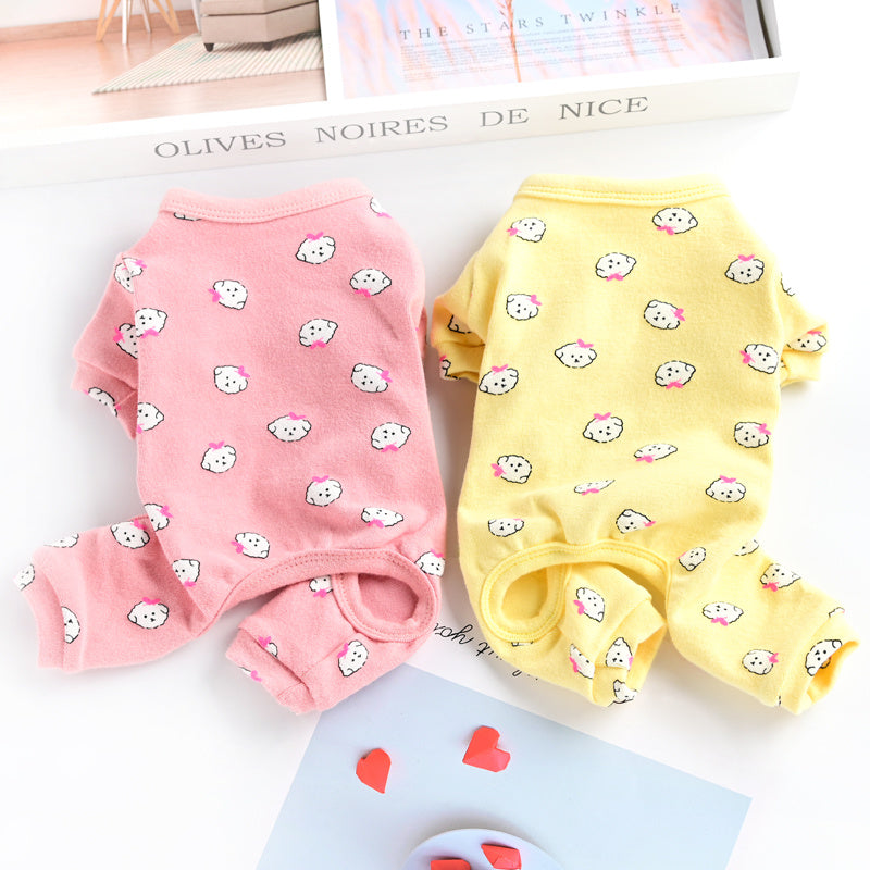 "Filo di Luna" Poodle Jumpsuit in Stretch Cotton