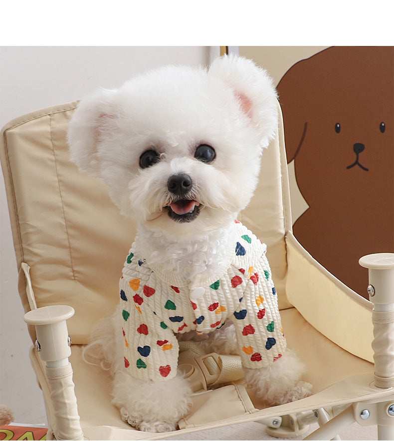 "BigHearts" winter dog sweater