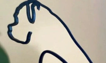 Statua Cane in Metallo Scultura Decorativa Moderna