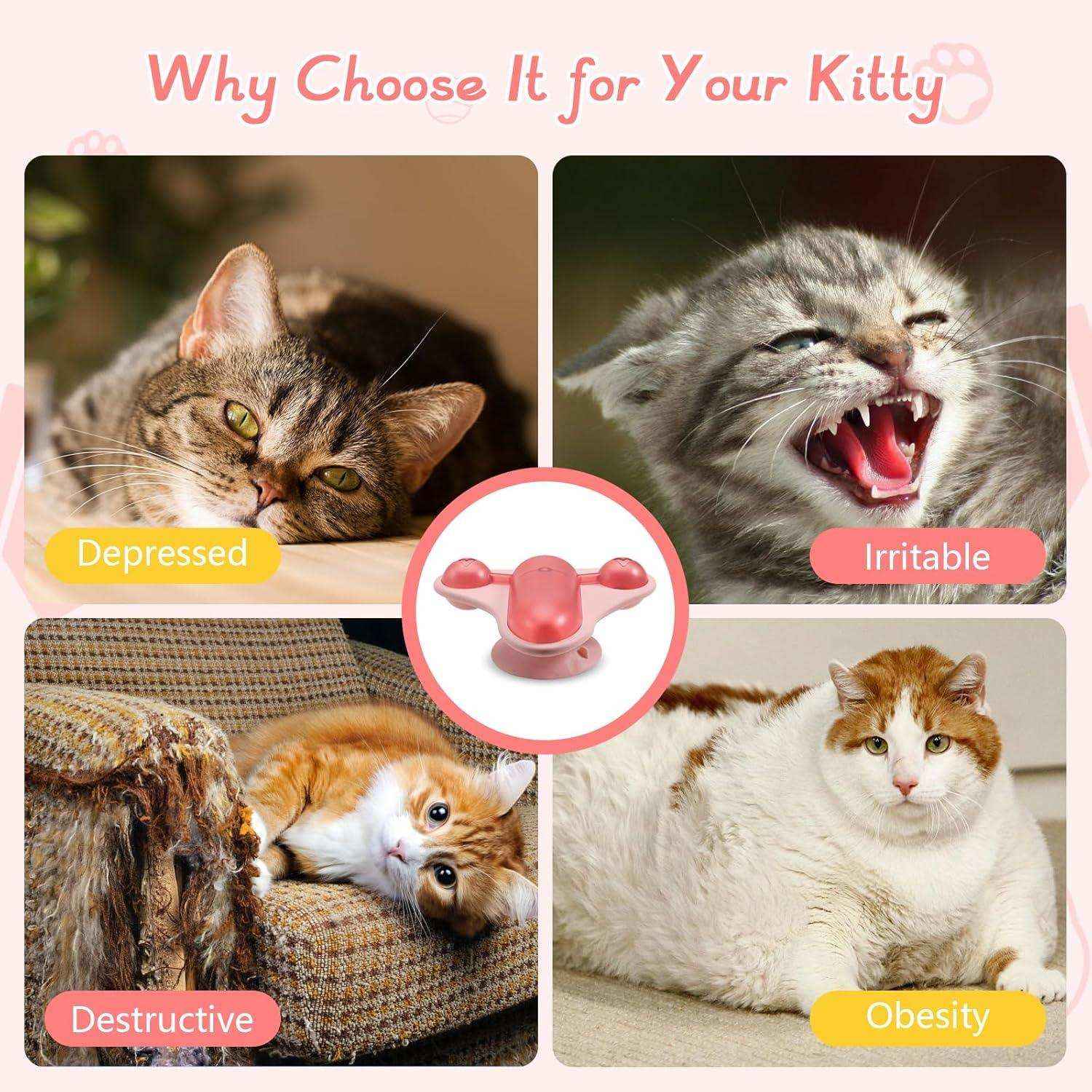 Juego Interactivo para Gatos y Perros - Dispensador de Snacks con Ventosa