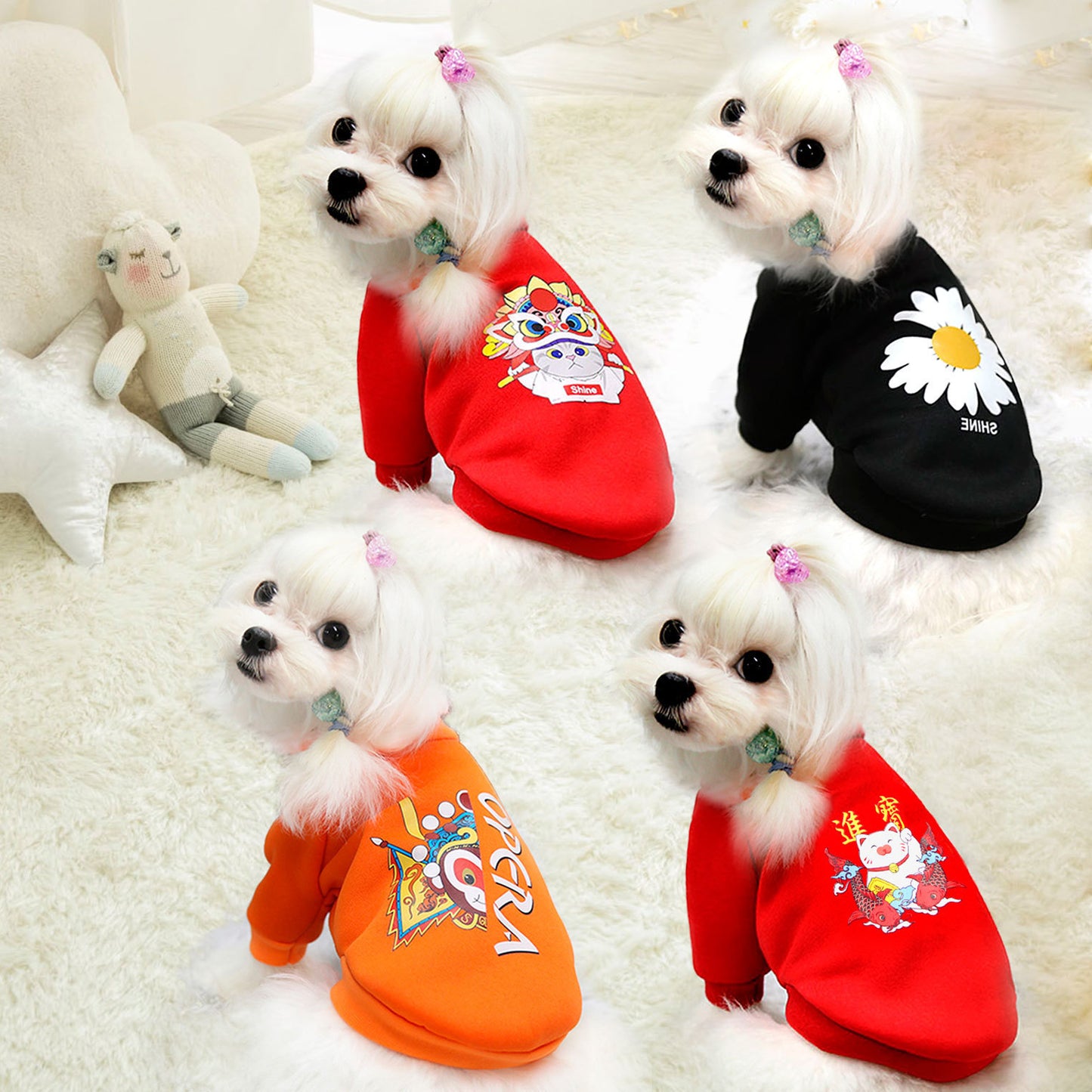 Felpa per Cani con Cappuccio - Design Artistico a Tema by Dog Moda