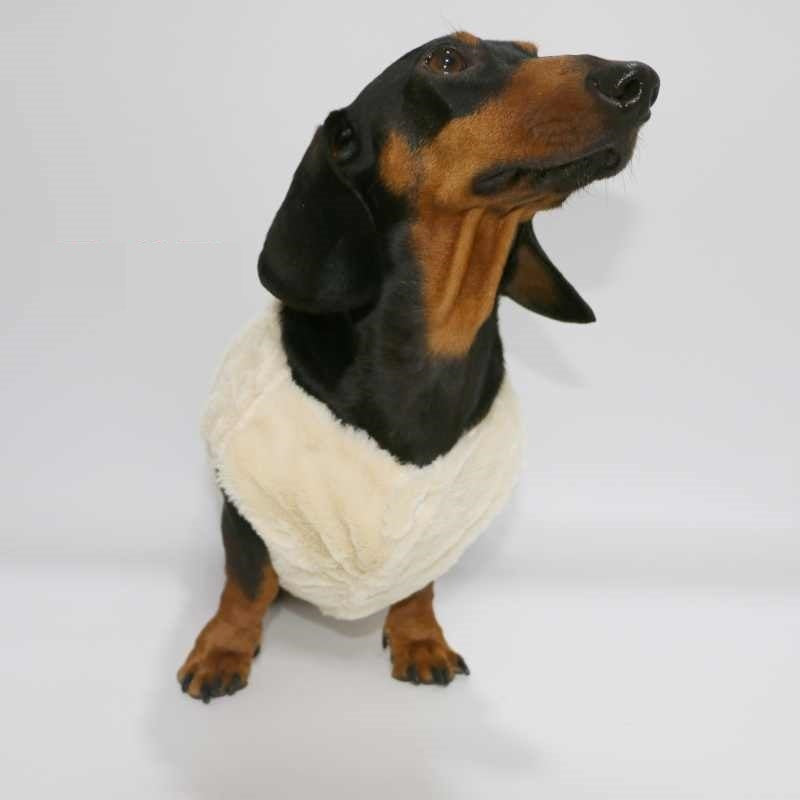 Gilet in pile maculato per cani piccoli – Modello Mucca