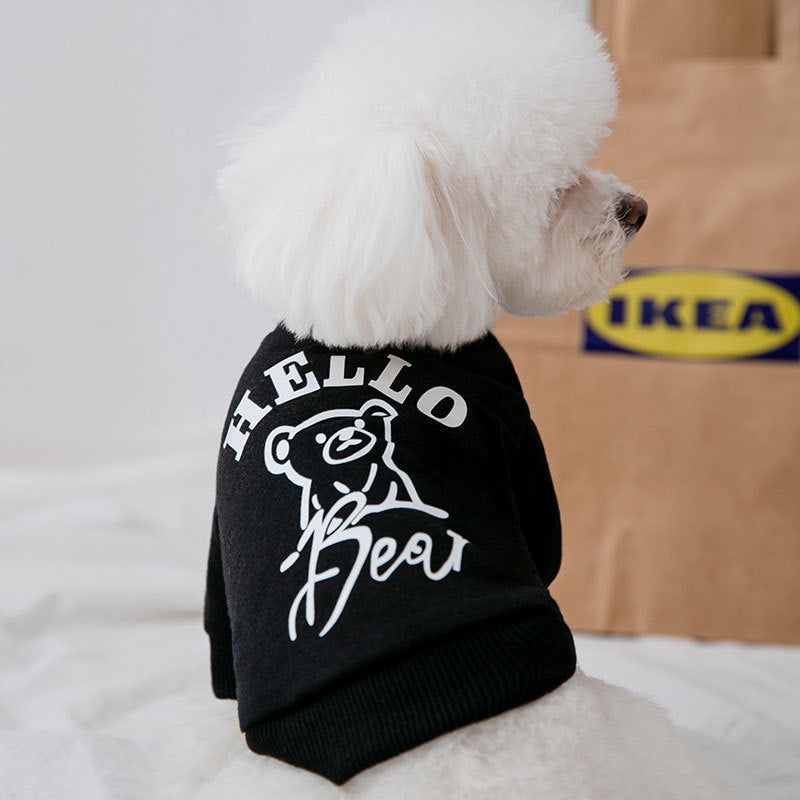 Dog Hoodie "Hello Bear!" - Style and comfort for your four-legged friend