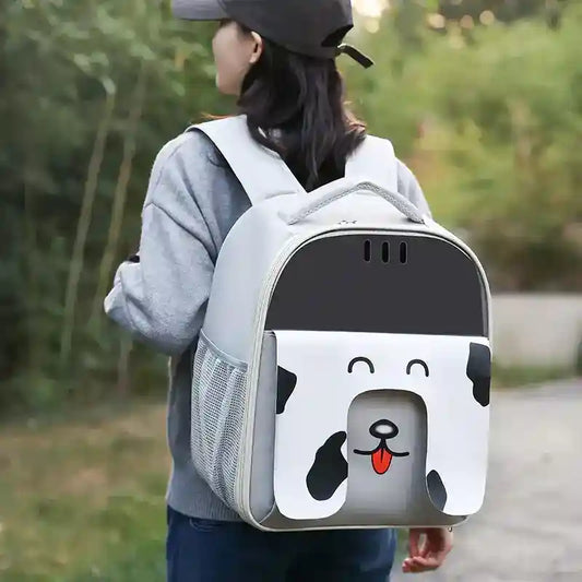Zainetto Trasportino Cani Gatti - Design Viso Cagnolino by Dog Moda