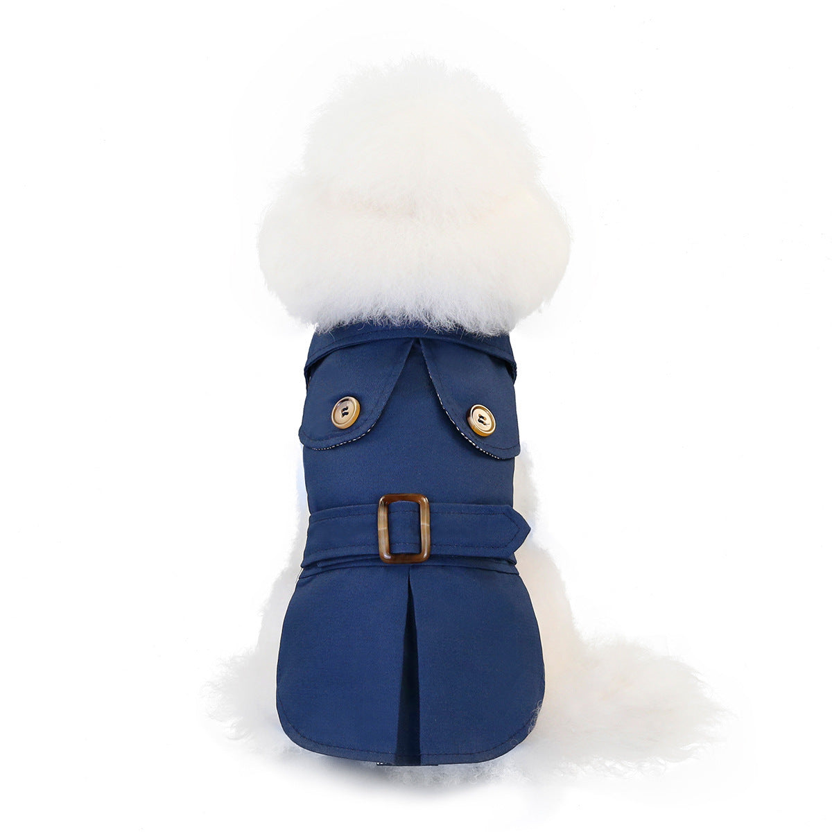 Cappotto leggero elegante per cani piccoli con bottoni e colletto