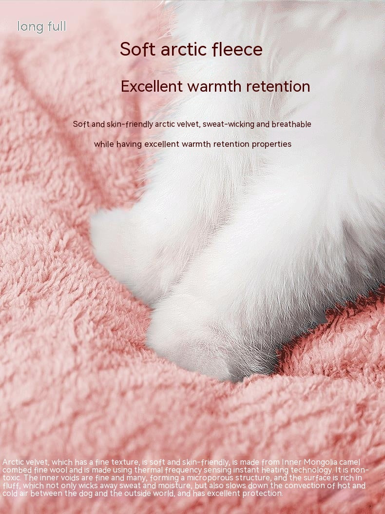 Rosa Katzenhaus mit Matte - Weiches Katzenbett