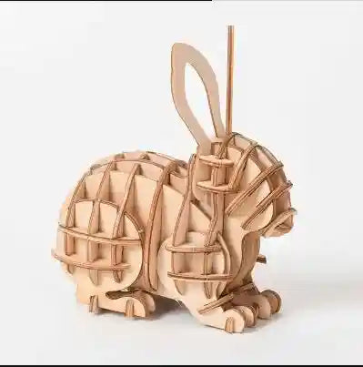 Puzzle 3D Legno Animali - Gioco Educativo Cane Gatto by Dog Moda