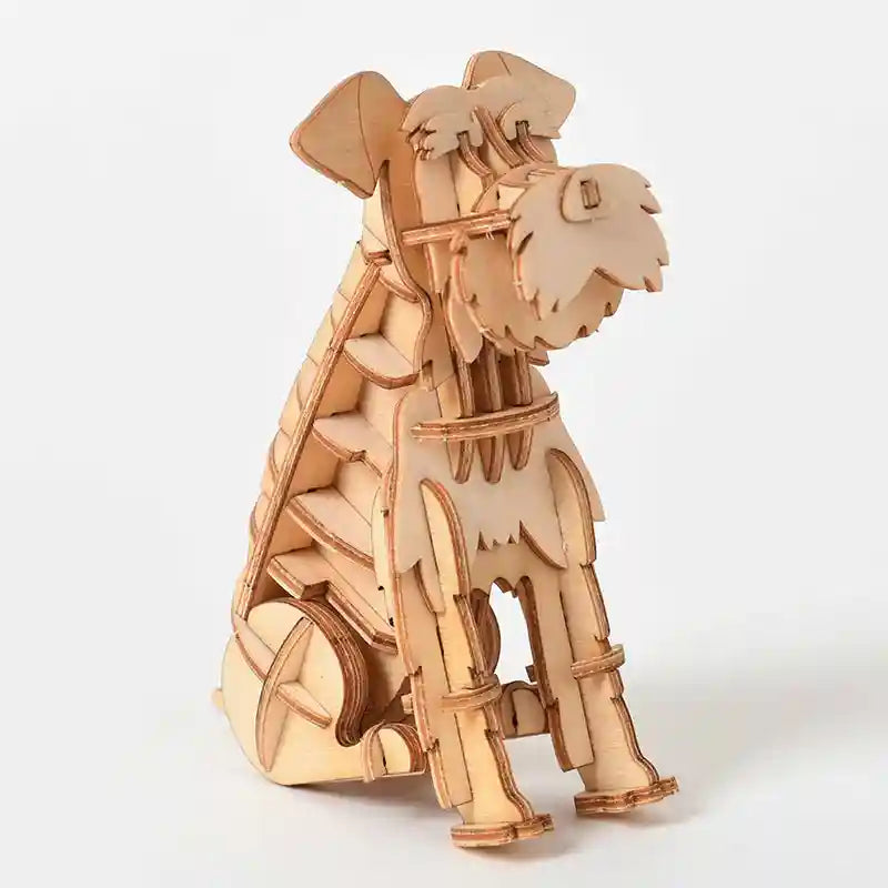 Puzzle 3D Legno Animali - Gioco Educativo Cane Gatto by Dog Moda