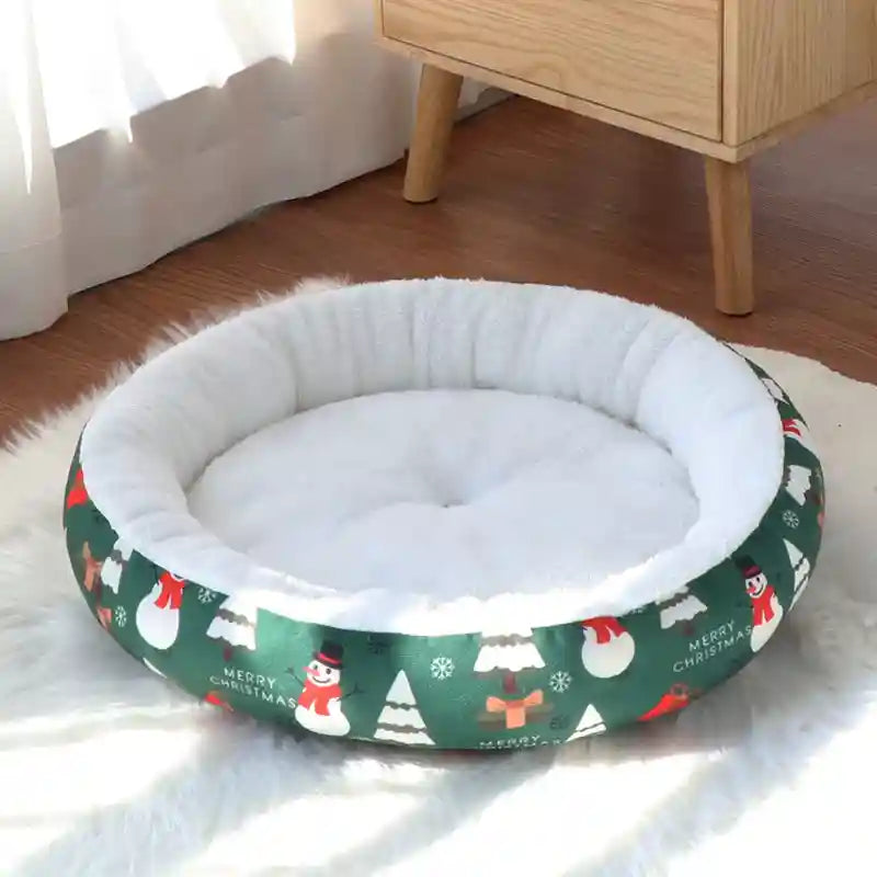 クリスマス用犬猫用ベッド - 暖かいクリスマスクッション