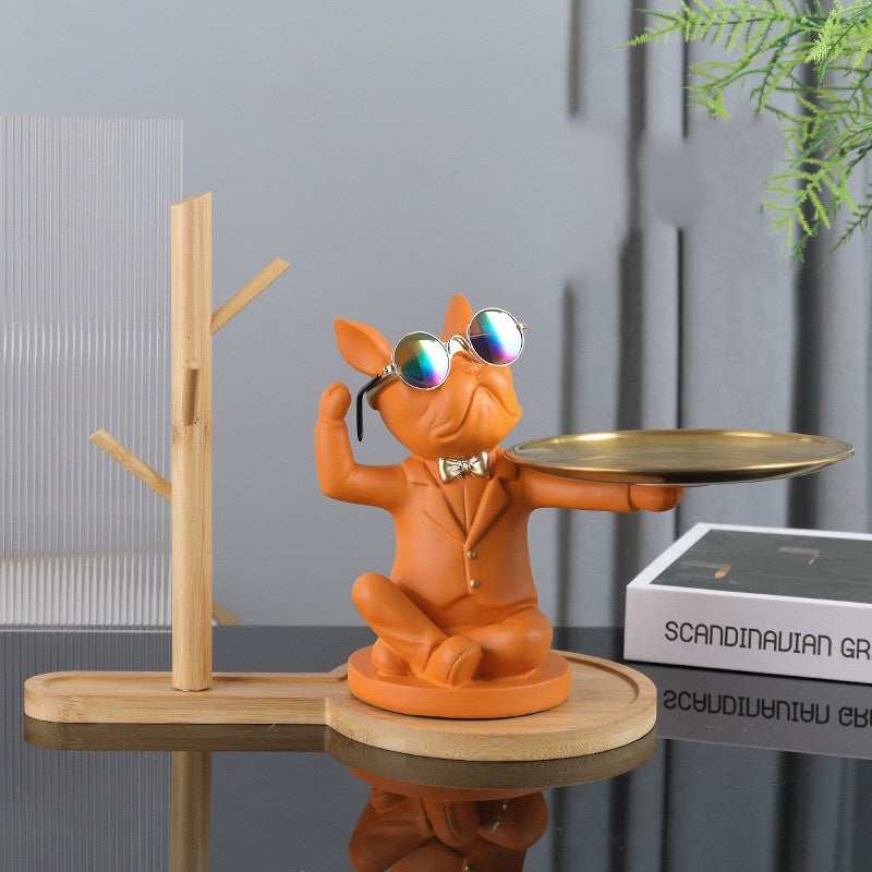 Portagioie Bulldog con Occhiali e Papillon – Design Nordico Colorato