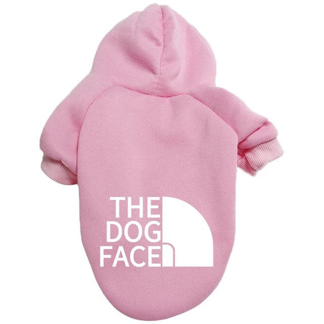 "The Dog Face" Sporty Fleece Hoodie for Dogs – Comfort and Style for Every Size!