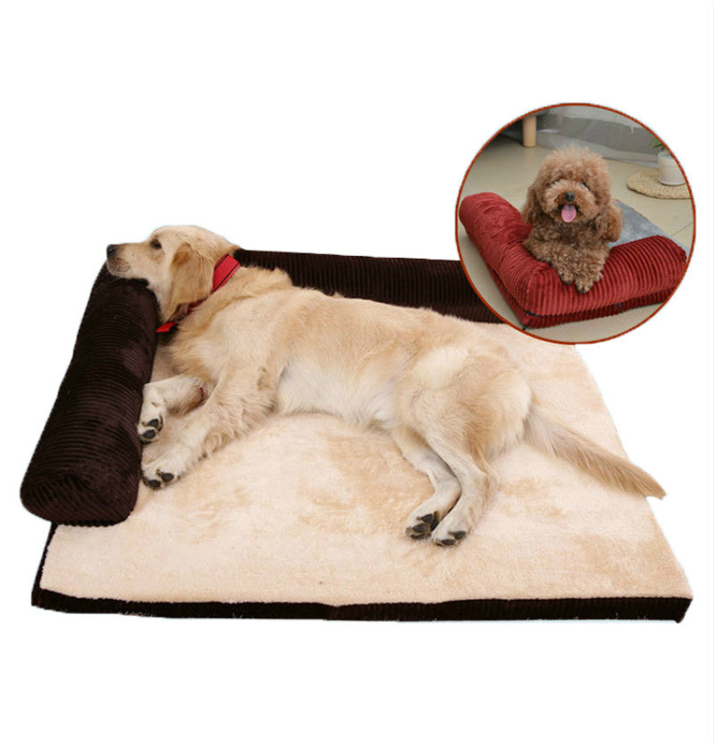 Rectangular Dog Bed "Luna" - Soft and Comfortable with Side Rails