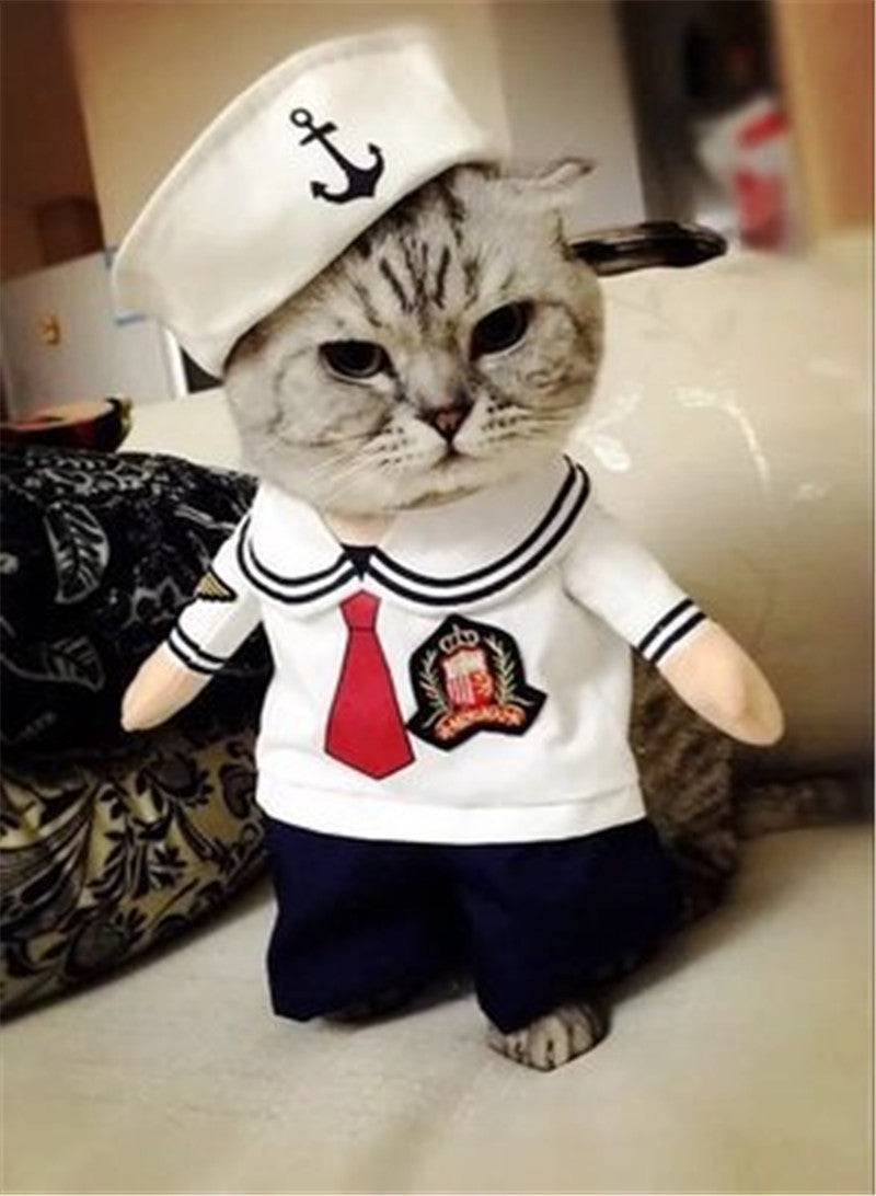 Vestito Marinaretto per Gatti - Divisa con Cappello by Dog Moda