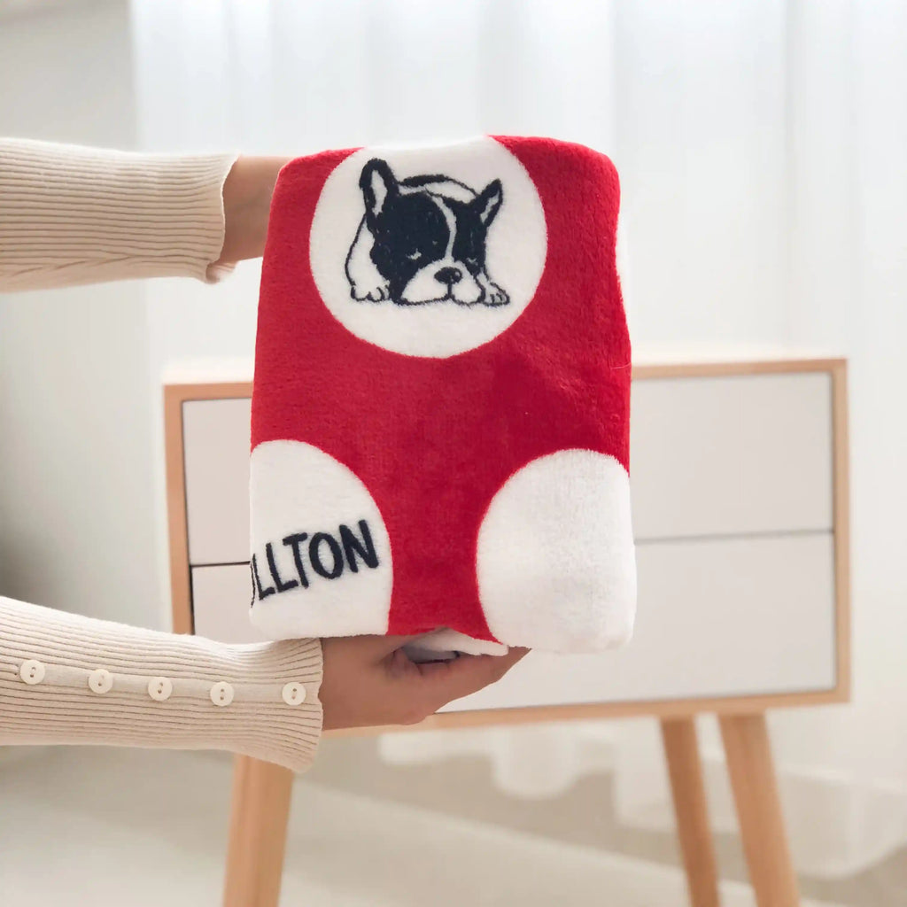 犬と猫用ブランケット - 柔らかく暖かいプリント付き