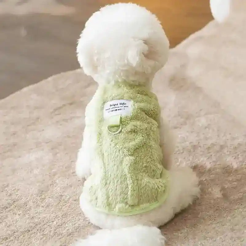 Maglia Squisita Cani Smanicata - Pile Anello Pettorina Calda by Dog Moda