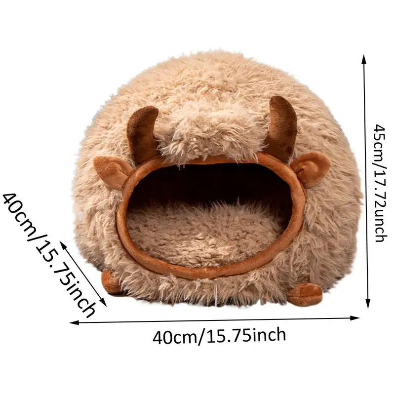 Cuccia per Gatti Yak - Cat Cave Morbida e Calda con Copertura