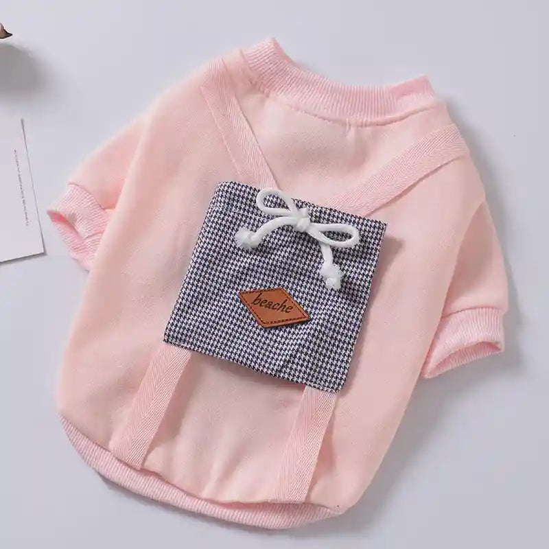 Felpa Cani Beach Fiocchetto - Cotone Casual con Tasche by Dog Moda