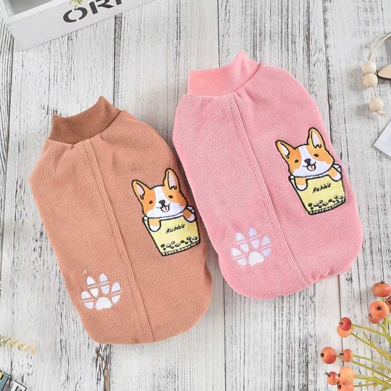 Padded Fleece Dog Sweater - "Bubble" Model 