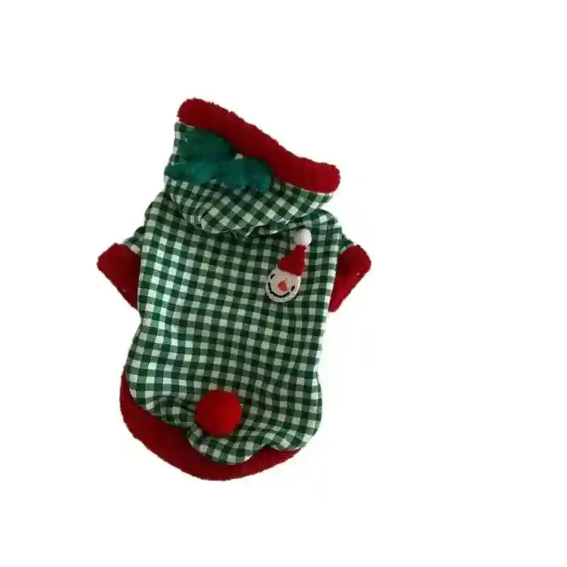 Cappottino Natalizio Cani Elk con Corna - Quadretti by Dog Moda
