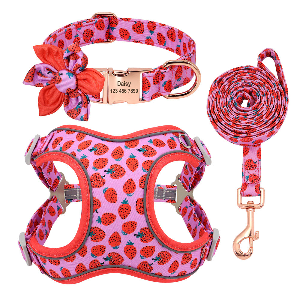 Dog Harness "Summer" Complete Set with Collar - Cheepet