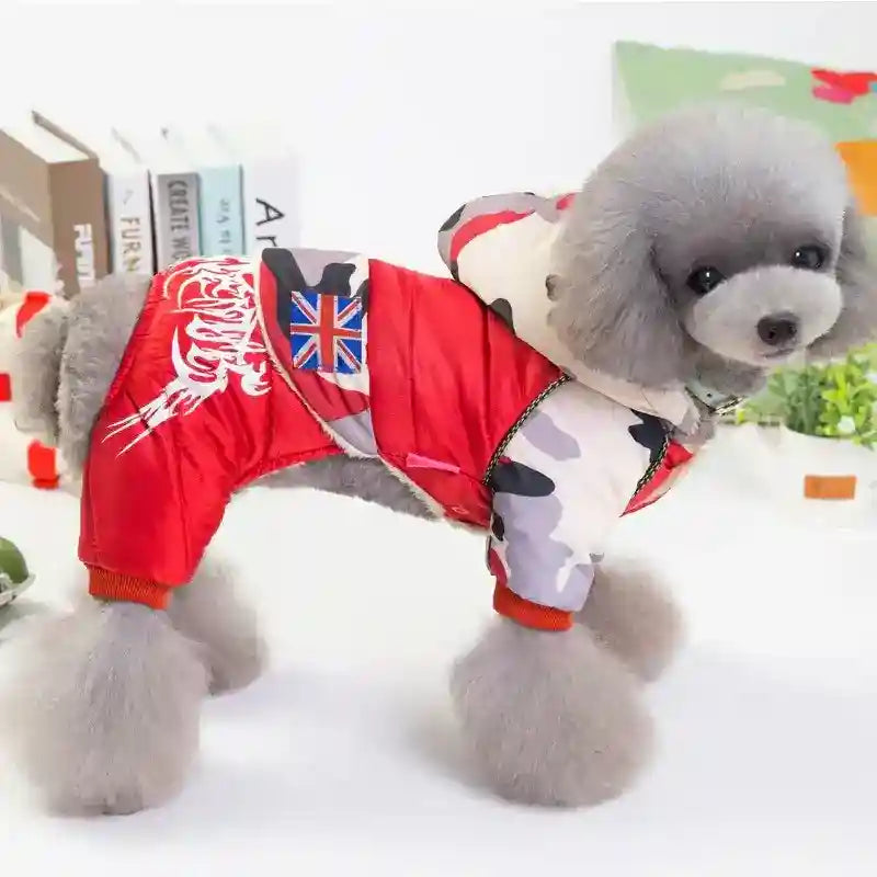 Abrigo Angel para Perros 4 Patas Acolchado con Capucha