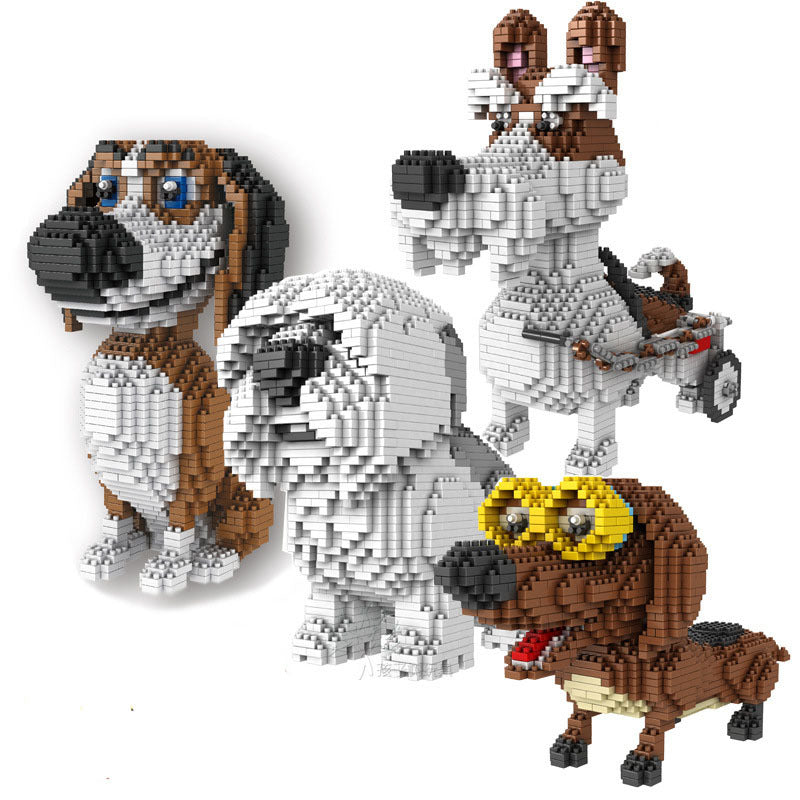 Juego de Bloques en Forma de Perro – Modelo Corgi y Teddy